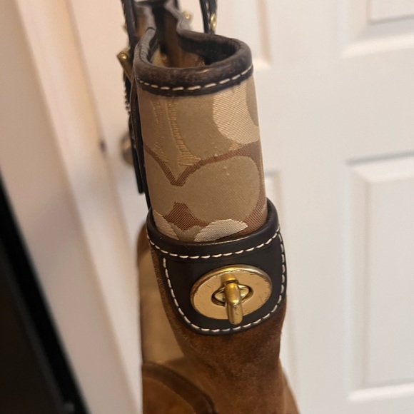 Coach Patchwork Tote Bag - Gold and Brown - Picture 8 of 12